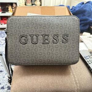 GUESS Monogram Gray Cross body Bag